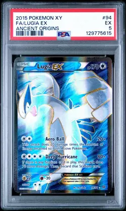 2015 Pokemon Ancient Origins Lugia EX Full Art 94/98 PSA 5 EX - Image 1