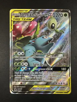 See Pics DMG Celebi & Venusaur GX TAG TEAM SM167 Pokemon Black Star Promo - Image 2