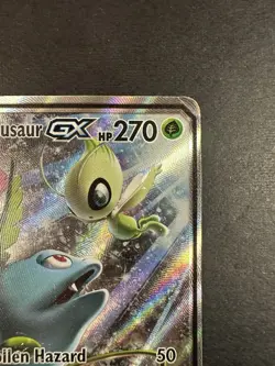 See Pics DMG Celebi & Venusaur GX TAG TEAM SM167 Pokemon Black Star Promo - Image 3