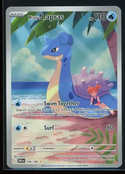 Misty's Lapras 2025 Pokemon Destined Rivals 194/182 Illustration Rare Holo - Image 1