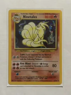 Ninetales 12/102- Base Set WOTC Unlimited Rare Holo Pokemon TCG NM Condition - Image 1