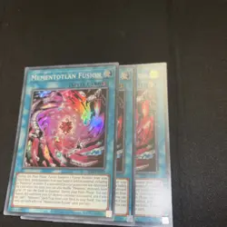 X3 YuGiOh! Mementotlan Fusion OP28-EN010 Super Rare Near Mint - Image 1