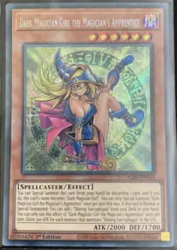 Dark Magician Girl The Magician’s Apprentice ALIN-EN004 Secret Rare 1st Yugioh - Image 1
