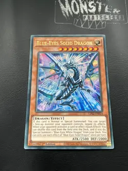 YUGIOH BLUE-EYES SOLID DRAGON ULTRA RARE LDS2-EN014 1ST EDITION - Image 1
