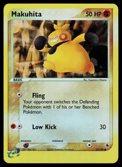 Pokemon Card - Makuhita Ruby and Sapphire 57/109 Common Reverse Holo - Image 1