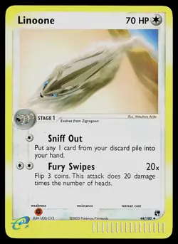 Pokemon Card - Linoone Sandstorm 44/100 Reverse Holo - Image 1