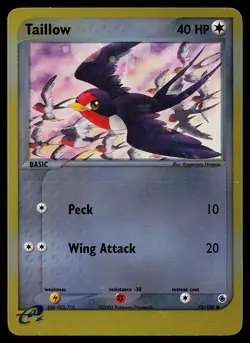 Pokemon Card - Taillow Ruby and Sapphire 72/109 Common Reverse Holo - Image 1