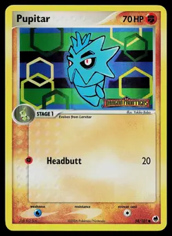 Pokemon Card - Pupitar Dragon Frontiers Stamped 58/101 Uncommon Reverse Holo - Image 1