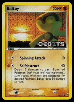 Pokemon Card - Baltoy Stamped Deoxys 53/107 Reverse Holo - Image 1