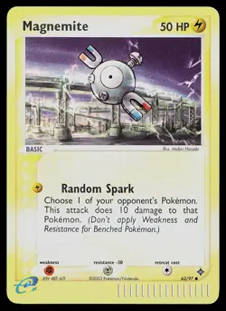 Pokemon Card - Magnemite Dragon 62/97 Common Reverse Holo - Image 1