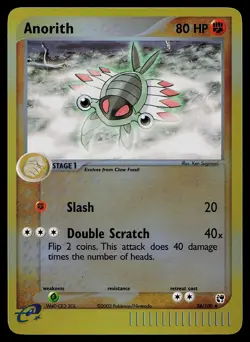 Pokemon Card - Anorith Sandstorm 28/100 Uncommon Reverse Holo - Image 1