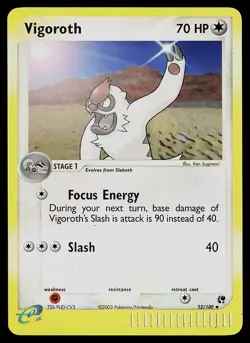 Pokemon Card - Vigoroth Sandstorm 52/100 Uncommon Reverse Holo - Image 1