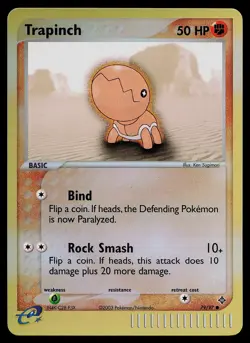 Pokemon Card - Trapinch Dragon 79/97 Common Reverse Holo - Image 1