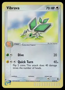 Pokemon Card - Vibrava Dragon 47/97 Uncommon Reverse Holo - Image 1