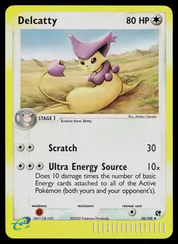 Pokemon Card - Delcatty Sandstorm 34/100 Uncommon Reverse Holo - Image 1