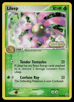 Pokemon Card - Lileep Legend Maker Stamped 56/92 Common Reverse Holo - Image 1