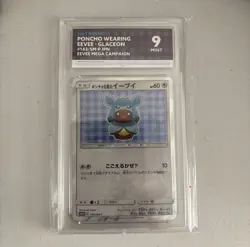Pokemon Card-TCG: Poncho wearing Eevee: Glaceon - Promo - 143/SM-P - ACE 9 Mint - Image 1