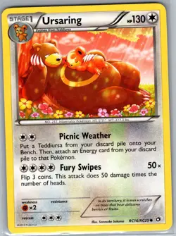 Ursaring RC16/RC25 Non Holo Legendary Treasures - Pokemon Card - NM - Image 1