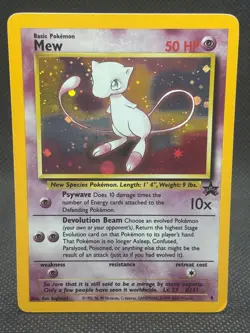 2000 Pokemon TCG Card Mew WOTC Black Star Promo 9 Holo - Image 1