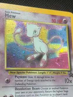 2000 Pokemon TCG Card Mew WOTC Black Star Promo 9 Holo - Image 4