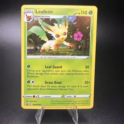 Leafeon SWSH191 - Sword & Shield Black Star Promo - Cosmo Holo Pokemon Card - Image 1