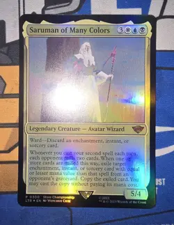 MTG - LTR - Saruman of Many Colors #300 - Near Mint Foil (Championship Promo) - Image 1