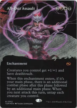 All-Out Assault (Borderless) - FOIL - M Tarkir: Dragonstorm 352 - MTG - Image 1