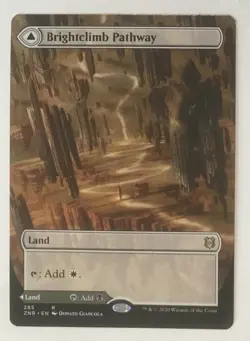 borderless BRIGHTCLIMB PATHWAY / GRIMCLIMB 285 PATHWAY Zendikar Rising MTG Magic - Image 1