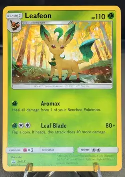 Pokemon Leafeon SM237 Sun & Moon Tag Team Powers Collection Black Star Promo NM - Image 1