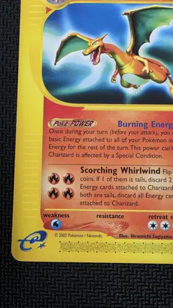 Pokemon Expedition Base Set Charizard 40/165 Non-Holo Rare E-Reader - Image 5