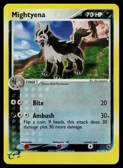 Pokemon Card - Mightyena Ruby and Sapphire 42/109 Reverse Holo - Image 1