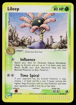 Pokemon Card - Lileep Sandstorm 42/100 Reverse Holo - Image 1