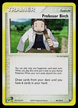 Pokemon Card - Professor Birch Ruby and Sapphire 89/109 Uncommon Reverse Holo - Image 1