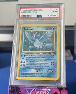 1999 Pokemon Fossil Articuno Holo 2/62 PSA 6 - Image 1