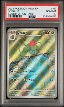 2023 POKEMON MEW EN-151 ILLUSTRATION RARE #167 IVYSAUR PSA 10 - Image 1