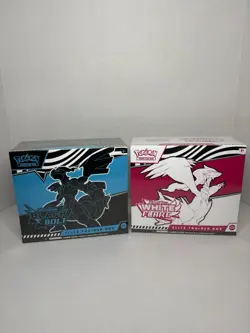 Pokemon Black Bolt and White Flare ETB Elite Trainer Box Set of 2 Sealed - Image 1