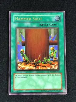 YUGIOH HAMMER SHOT SOD-EN038 ULTIMATE HP/ CREASES - Image 1