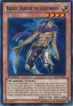 Yugioh! MP Raiden, Hand of the Lightsworn - SDLI-EN003 - Super Rare - 1st Editio - Image 1