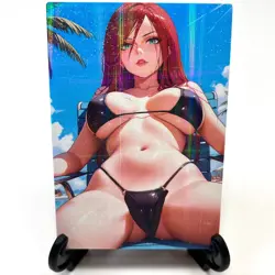 League of Legends Katarina Sexy Hot Anime Waifu Girl Lewd Goddess Story Art Card - Image 2