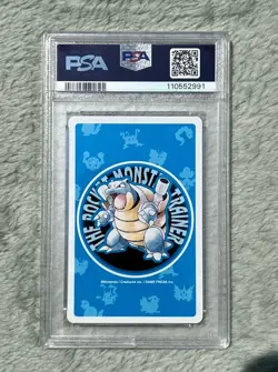 1998 Pokemon Wartortle Blue Back Poker Playing Card 4 Of Hears- PSA 10 - Image 2