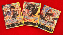 One Piece Card Game OP04 Luffy Ace Sabo Parallel ST13-001.2.3 Bandai Japan Anime - Image 1