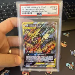 Moltres & Zapdos & Articuno GX SM210 PSA 9 Hidden Fates Promo Pokemon Card Mint - Image 2
