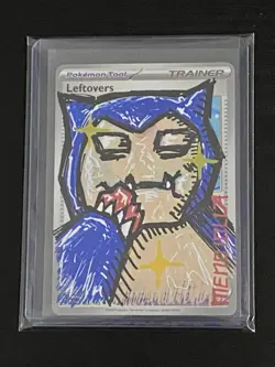 Pokemon Snorlax Custom Painted Card By Mendiolla 1/1 - Image 1