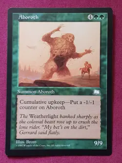 Magic The Gathering WEATHERLIGHT ABOROTH green card MTG - Image 1