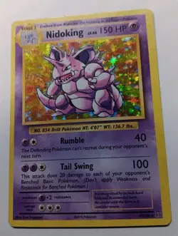 Nidoking HOLO RARE card 45/108 XY Evolutions Drill Pokemon TCG 2016 Base Set Art - Image 1
