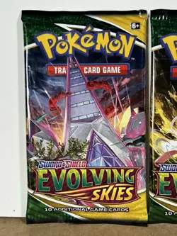 Pokemon Sword & Shield Evolving Skies 3 Unopened Booster Packs 10 Cards Each HTF - Image 4