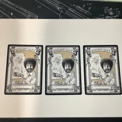 3 Autographed Signed RK Post token magic the gathering Bob Ross Knight ally - Image 1