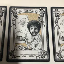 3 Autographed Signed RK Post token magic the gathering Bob Ross Knight ally - Image 2