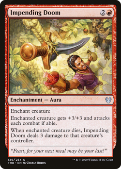 IMPENDING DOOM ~mtg NM-M Theros Beyond Death Unc x4 - Image 1