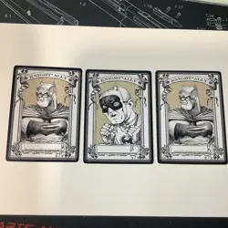 3 Autographed Signed, RK Post token magic the gathering Batman Knight ally token - Image 1
